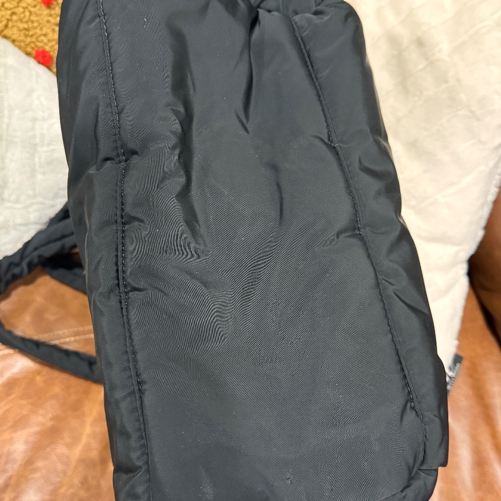 Banana Republic Black Quilted Puffer Tote Large Travel Carry-On Bag - Picture 6 of 6